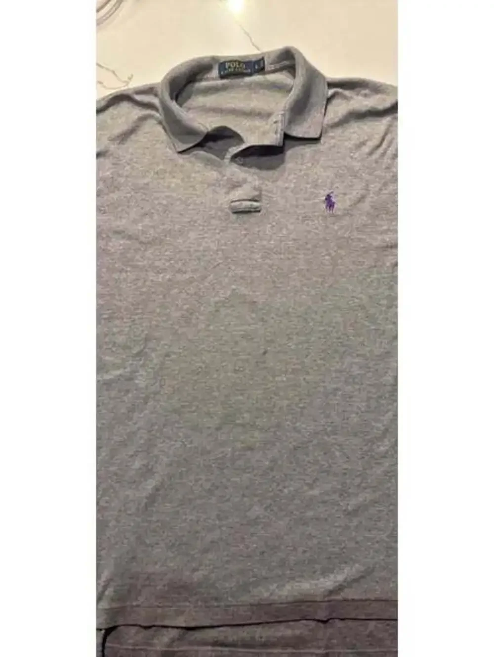 Polo Ralph Lauren Grey Polo Shirt Size Large